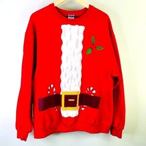 Vintage Jerzees Christmas Santa Sweatshirt